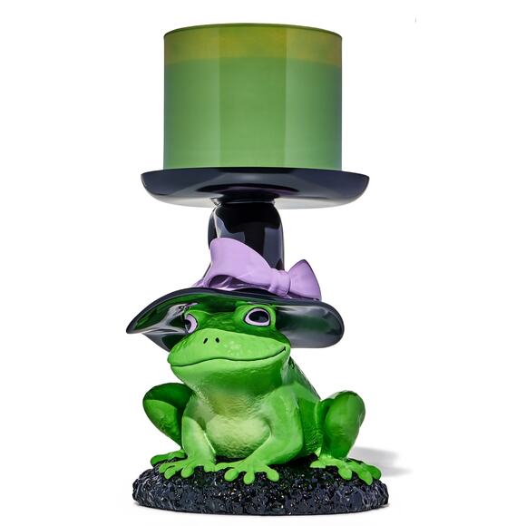 Bath & Body Works Halloween Frog Witch Candle Holder 3-Wick Pedestal Halloween - Picture 1 of 1